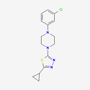 1-(3-Chlorophenyl)-4-(5-cyclopropyl-1,3,4-thiadiazol-2-yl)piperazine