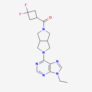 6-[5-(3,3-difluorocyclobutanecarbonyl)-octahydropyrrolo[3,4-c]pyrrol-2-yl]-9-ethyl-9H-purine