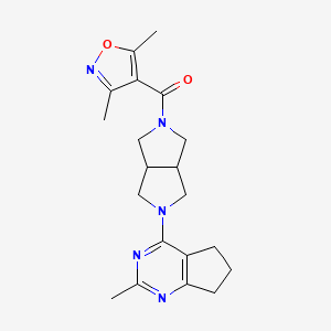 3,5-dimethyl-4-(5-{2-methyl-5H,6H,7H-cyclopenta[d]pyrimidin-4-yl}-octahydropyrrolo[3,4-c]pyrrole-2-carbonyl)-1,2-oxazole