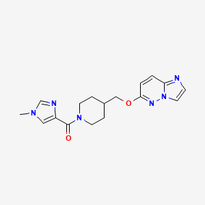 4-({imidazo[1,2-b]pyridazin-6-yloxy}methyl)-1-(1-methyl-1H-imidazole-4-carbonyl)piperidine