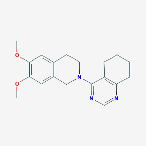 molecular formula C19H23N3O2 B12239810 4-(6,7-Dimethoxy-1,2,3,4-tetrahydroisoquinolin-2-yl)-5,6,7,8-tetrahydroquinazoline 