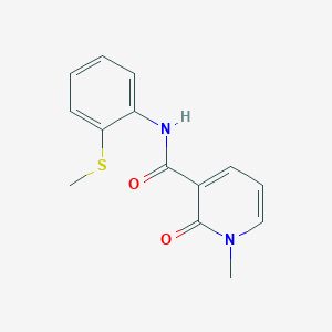 molecular formula C14H14N2O2S B12239823 1-methyl-N-[2-(methylsulfanyl)phenyl]-2-oxo-1,2-dihydropyridine-3-carboxamide 