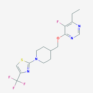 4-Ethyl-5-fluoro-6-({1-[4-(trifluoromethyl)-1,3-thiazol-2-yl]piperidin-4-yl}methoxy)pyrimidine