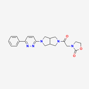 3-{2-Oxo-2-[5-(6-phenylpyridazin-3-yl)-octahydropyrrolo[3,4-c]pyrrol-2-yl]ethyl}-1,3-oxazolidin-2-one