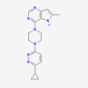 3-cyclopropyl-6-(4-{6-methyl-5H-pyrrolo[3,2-d]pyrimidin-4-yl}piperazin-1-yl)pyridazine