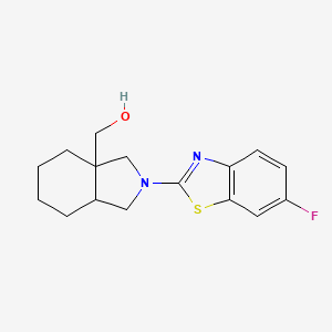 molecular formula C16H19FN2OS B12239843 [2-(6-fluoro-1,3-benzothiazol-2-yl)-octahydro-1H-isoindol-3a-yl]methanol 