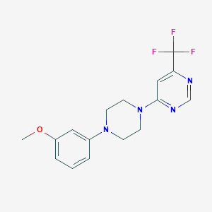 4-[4-(3-Methoxyphenyl)piperazin-1-yl]-6-(trifluoromethyl)pyrimidine