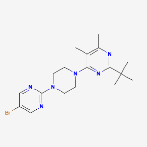 4-[4-(5-Bromopyrimidin-2-yl)piperazin-1-yl]-2-tert-butyl-5,6-dimethylpyrimidine