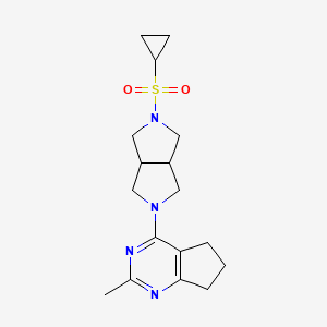 2-(cyclopropanesulfonyl)-5-{2-methyl-5H,6H,7H-cyclopenta[d]pyrimidin-4-yl}-octahydropyrrolo[3,4-c]pyrrole