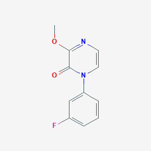 molecular formula C11H9FN2O2 B12239868 1-(3-Fluorophenyl)-3-methoxy-1,2-dihydropyrazin-2-one 