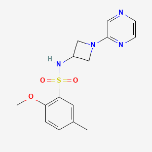 2-methoxy-5-methyl-N-[1-(pyrazin-2-yl)azetidin-3-yl]benzene-1-sulfonamide