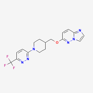 3-[4-({Imidazo[1,2-b]pyridazin-6-yloxy}methyl)piperidin-1-yl]-6-(trifluoromethyl)pyridazine