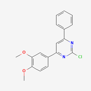 molecular formula C18H15ClN2O2 B1223993 2-氯-4-(3,4-二甲氧基苯基)-6-苯基嘧啶 