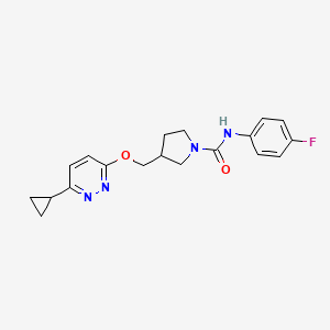 3-{[(6-cyclopropylpyridazin-3-yl)oxy]methyl}-N-(4-fluorophenyl)pyrrolidine-1-carboxamide