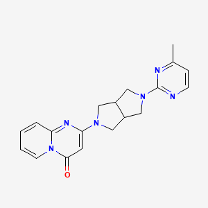 molecular formula C19H20N6O B12240014 2-[5-(4-methylpyrimidin-2-yl)-octahydropyrrolo[3,4-c]pyrrol-2-yl]-4H-pyrido[1,2-a]pyrimidin-4-one 