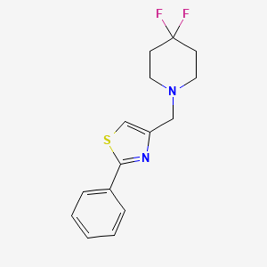 4,4-Difluoro-1-[(2-phenyl-1,3-thiazol-4-yl)methyl]piperidine