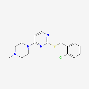 2-[(2-Chlorobenzyl)sulfanyl]-4-(4-methylpiperazin-1-yl)pyrimidine