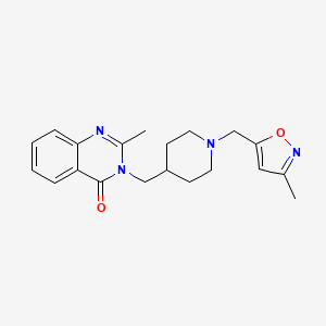 2-Methyl-3-({1-[(3-methyl-1,2-oxazol-5-yl)methyl]piperidin-4-yl}methyl)-3,4-dihydroquinazolin-4-one