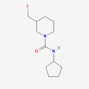 molecular formula C12H21FN2O B12240034 N-cyclopentyl-3-(fluoromethyl)piperidine-1-carboxamide 