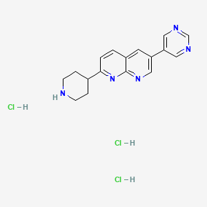 2-(Piperidin-4-yl)-6-(pyrimidin-5-yl)-1,8-naphthyridine trihydrochloride