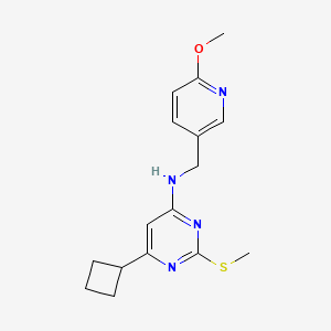 6-cyclobutyl-N-[(6-methoxypyridin-3-yl)methyl]-2-(methylsulfanyl)pyrimidin-4-amine