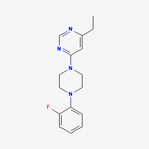 molecular formula C16H19FN4 B12240067 4-Ethyl-6-[4-(2-fluorophenyl)piperazin-1-yl]pyrimidine 