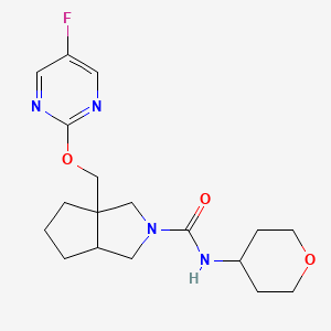 3a-{[(5-fluoropyrimidin-2-yl)oxy]methyl}-N-(oxan-4-yl)-octahydrocyclopenta[c]pyrrole-2-carboxamide