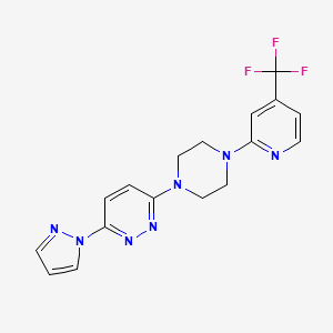 3-(1H-pyrazol-1-yl)-6-{4-[4-(trifluoromethyl)pyridin-2-yl]piperazin-1-yl}pyridazine