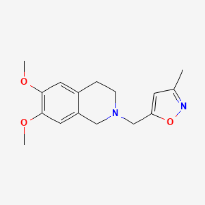 6,7-Dimethoxy-2-[(3-methyl-1,2-oxazol-5-yl)methyl]-1,2,3,4-tetrahydroisoquinoline