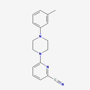 molecular formula C17H18N4 B12240172 6-[4-(3-Methylphenyl)piperazin-1-yl]pyridine-2-carbonitrile 