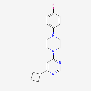 molecular formula C18H21FN4 B12240196 4-Cyclobutyl-6-[4-(4-fluorophenyl)piperazin-1-yl]pyrimidine 