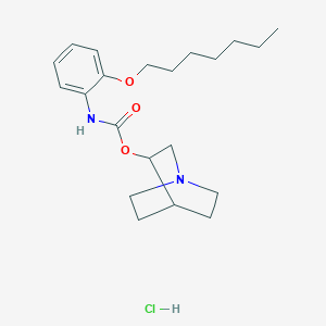 B122402 Carbamic acid, (2-(heptyloxy)phenyl)-, 1-azabicyclo(2.2.2)oct-3-yl ester, monohydrochloride CAS No. 151643-51-5