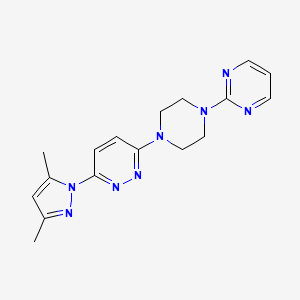 3-(3,5-dimethyl-1H-pyrazol-1-yl)-6-[4-(pyrimidin-2-yl)piperazin-1-yl]pyridazine