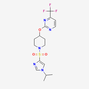 2-[(1-{[1-(propan-2-yl)-1H-imidazol-4-yl]sulfonyl}piperidin-4-yl)oxy]-4-(trifluoromethyl)pyrimidine