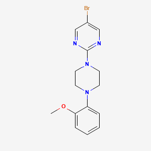 molecular formula C15H17BrN4O B12240238 5-Bromo-2-[4-(2-methoxyphenyl)piperazin-1-yl]pyrimidine 