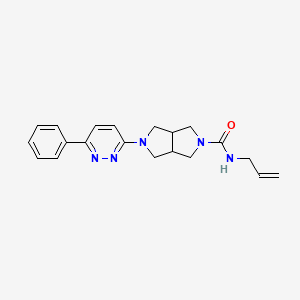 molecular formula C20H23N5O B12240261 5-(6-phenylpyridazin-3-yl)-N-(prop-2-en-1-yl)-octahydropyrrolo[3,4-c]pyrrole-2-carboxamide 