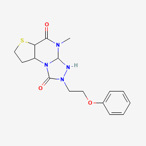 8-Methyl-11-(2-phenoxyethyl)-5-thia-1,8,10,11-tetraazatricyclo[7.3.0.0^{2,6}]dodeca-2(6),3,9-triene-7,12-dione