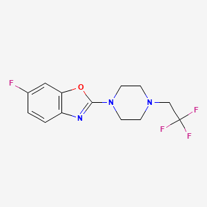 6-Fluoro-2-[4-(2,2,2-trifluoroethyl)piperazin-1-yl]-1,3-benzoxazole