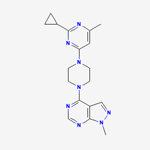 2-cyclopropyl-4-methyl-6-(4-{1-methyl-1H-pyrazolo[3,4-d]pyrimidin-4-yl}piperazin-1-yl)pyrimidine