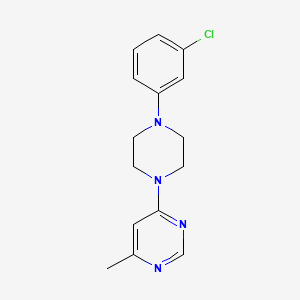 4-[4-(3-Chlorophenyl)piperazin-1-yl]-6-methylpyrimidine