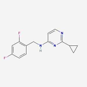 2-cyclopropyl-N-[(2,4-difluorophenyl)methyl]pyrimidin-4-amine