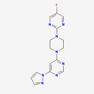 4-[4-(5-fluoropyrimidin-2-yl)piperazin-1-yl]-6-(1H-pyrazol-1-yl)pyrimidine