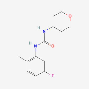 molecular formula C13H17FN2O2 B12240379 3-(5-Fluoro-2-methylphenyl)-1-(oxan-4-yl)urea 