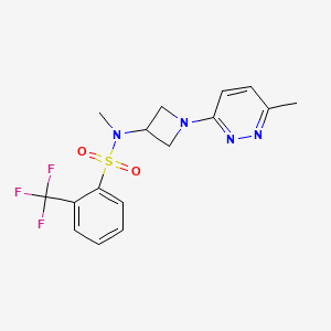 N-methyl-N-[1-(6-methylpyridazin-3-yl)azetidin-3-yl]-2-(trifluoromethyl)benzene-1-sulfonamide