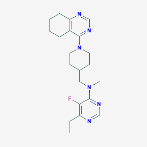 6-ethyl-5-fluoro-N-methyl-N-{[1-(5,6,7,8-tetrahydroquinazolin-4-yl)piperidin-4-yl]methyl}pyrimidin-4-amine