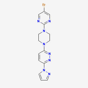 3-[4-(5-bromopyrimidin-2-yl)piperazin-1-yl]-6-(1H-pyrazol-1-yl)pyridazine