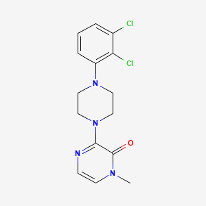 molecular formula C15H16Cl2N4O B12240394 3-[4-(2,3-Dichlorophenyl)piperazin-1-yl]-1-methyl-1,2-dihydropyrazin-2-one 