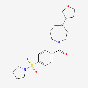 1-(Oxolan-3-yl)-4-[4-(pyrrolidine-1-sulfonyl)benzoyl]-1,4-diazepane