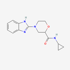 4-(1H-1,3-benzodiazol-2-yl)-N-cyclopropylmorpholine-2-carboxamide