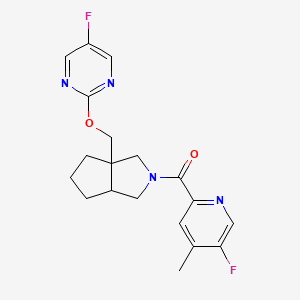 5-Fluoro-2-{[2-(5-fluoro-4-methylpyridine-2-carbonyl)-octahydrocyclopenta[c]pyrrol-3a-yl]methoxy}pyrimidine